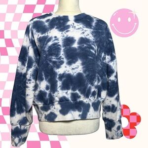 Loose Tie-Dye Cropped crew-neck sweatshirt